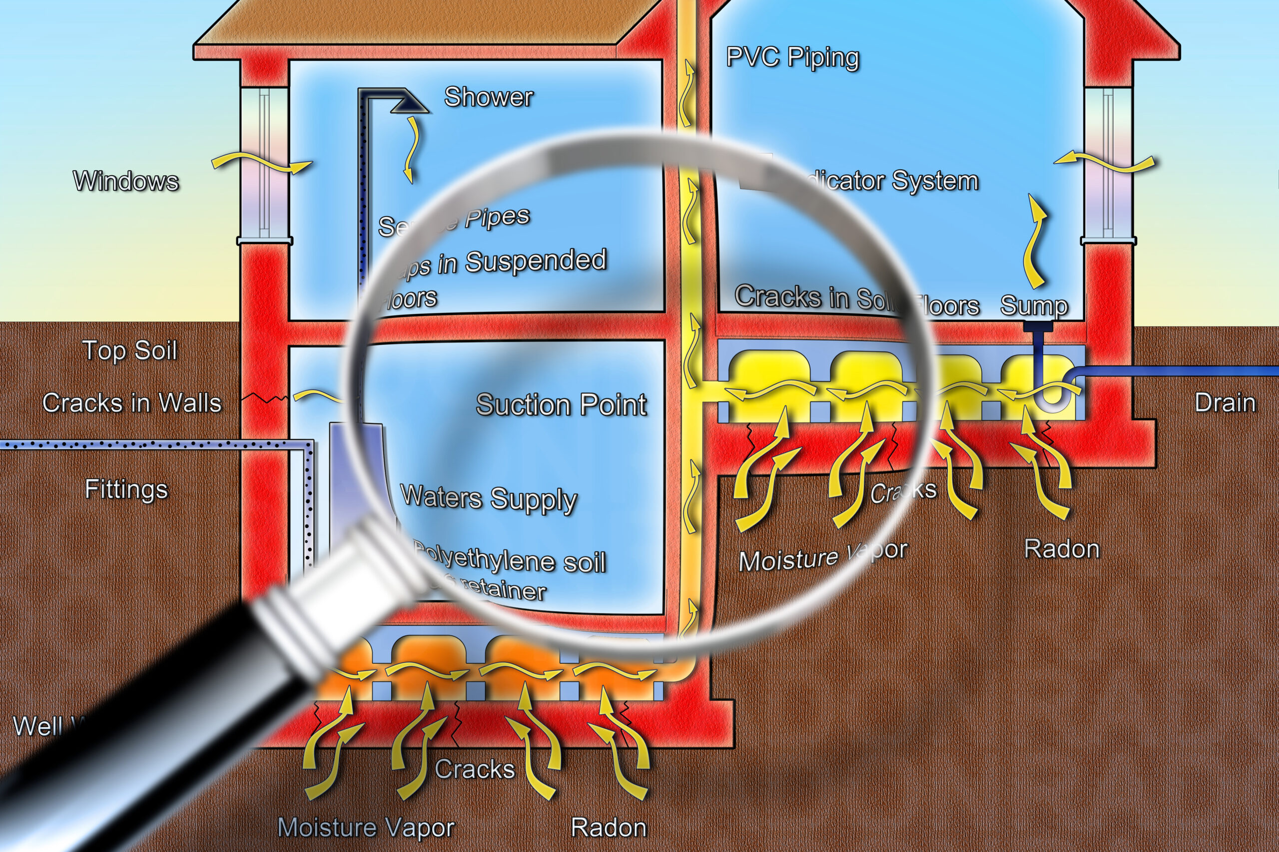 Radon, element 86, is a radioactive gas known to cause serious health risks